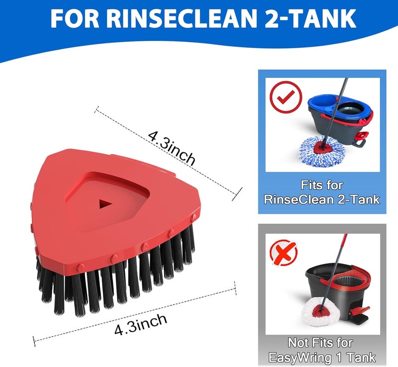 SuperAbound Small Full Bristle Scrub Brush ONLY for O-Cedar RinseClean 2-Tank System - Image 2